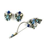 Florenza Vintage Large Hat Pin and Earrings Set