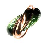 Matisse Renoir Green Enamel Copper Leaf Bracelet