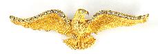 goldtone textured eagle pin
