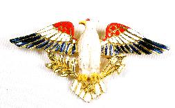 ART enameled eagle pin