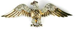Trifari sterling silver and rhinestone eagle pin