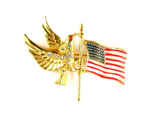 Coro eagle with flag pin